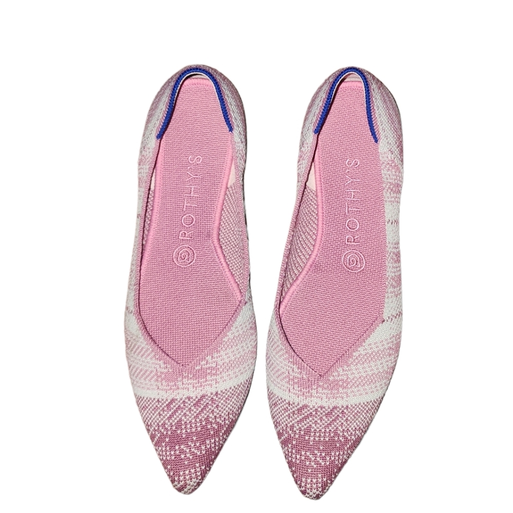 Rothys Breast Cancer Pink Plaid Shoes